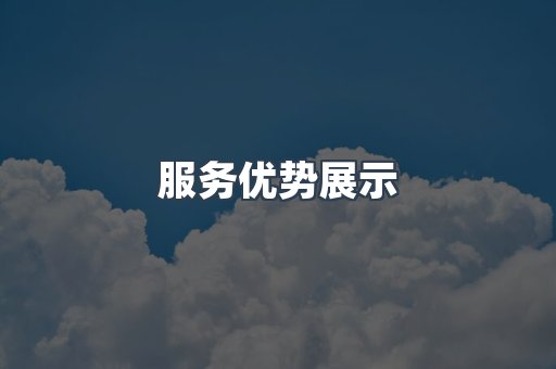 服务优势展示